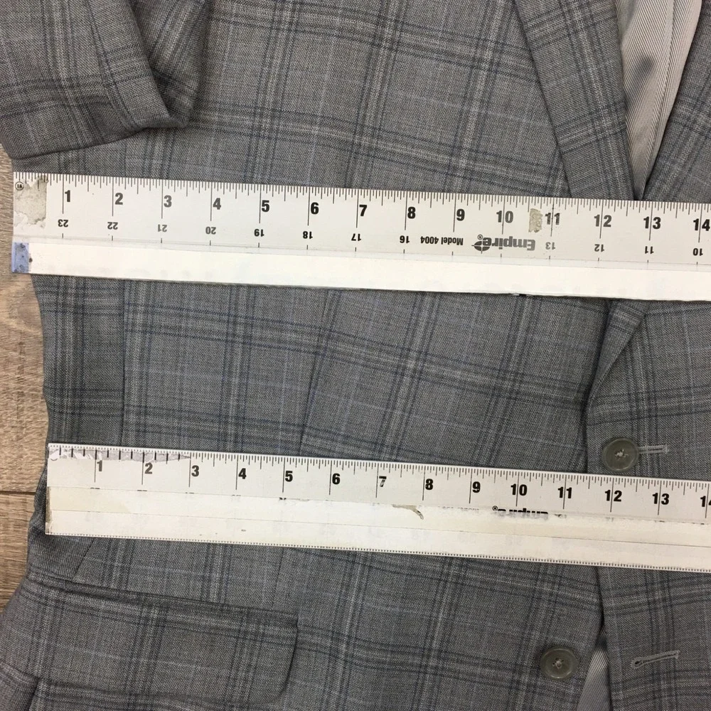 PRONTO UOMO Men Wool Blazer Sport Coat Casual Jacket‎ Size 50R Classic Gray Suit